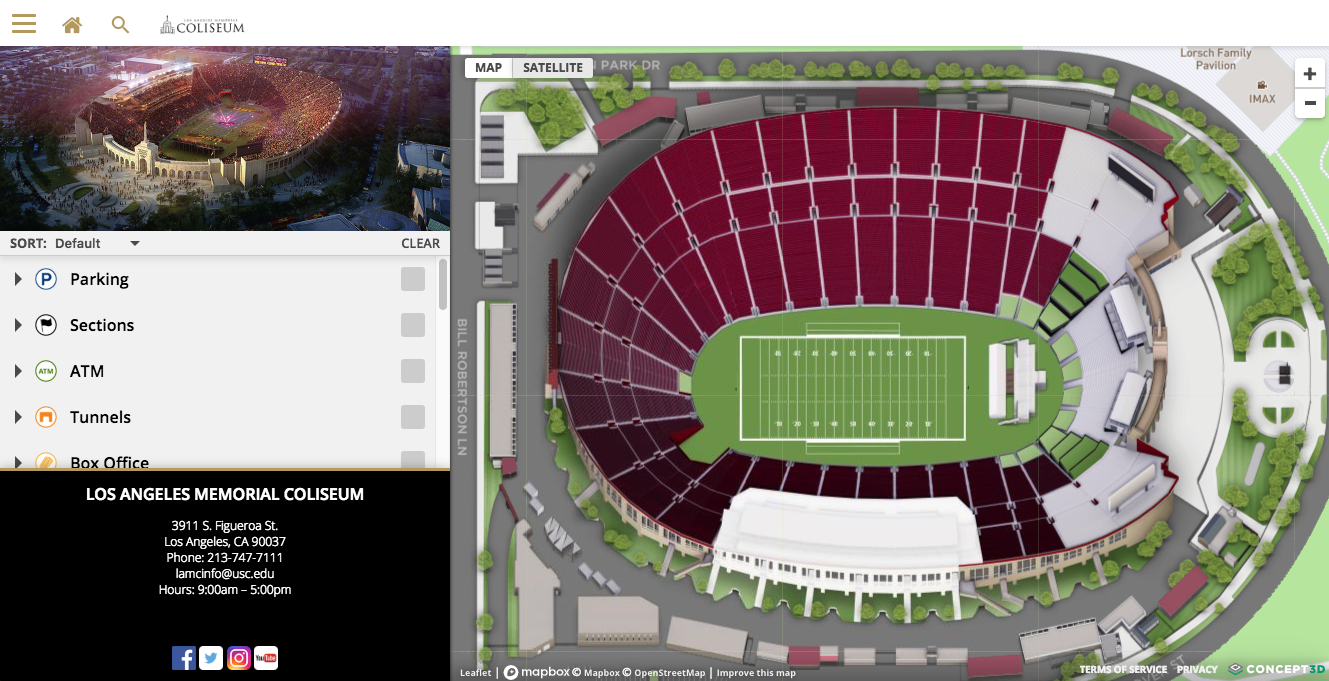 Coliseum Maps Los Angeles