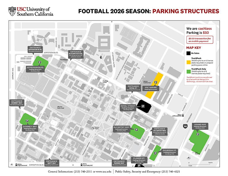 USC Game Day Football 2026 Season Parking Map ADACompliant FINAL