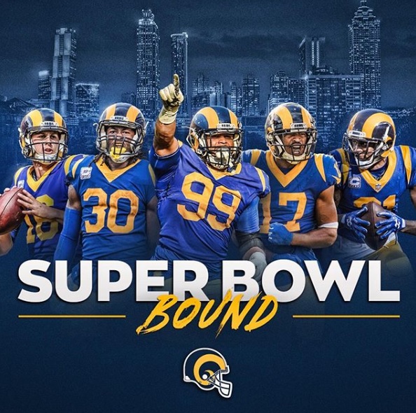 L.A. RAMS HEADING TO SUPER LIII - Los Angeles Coliseum