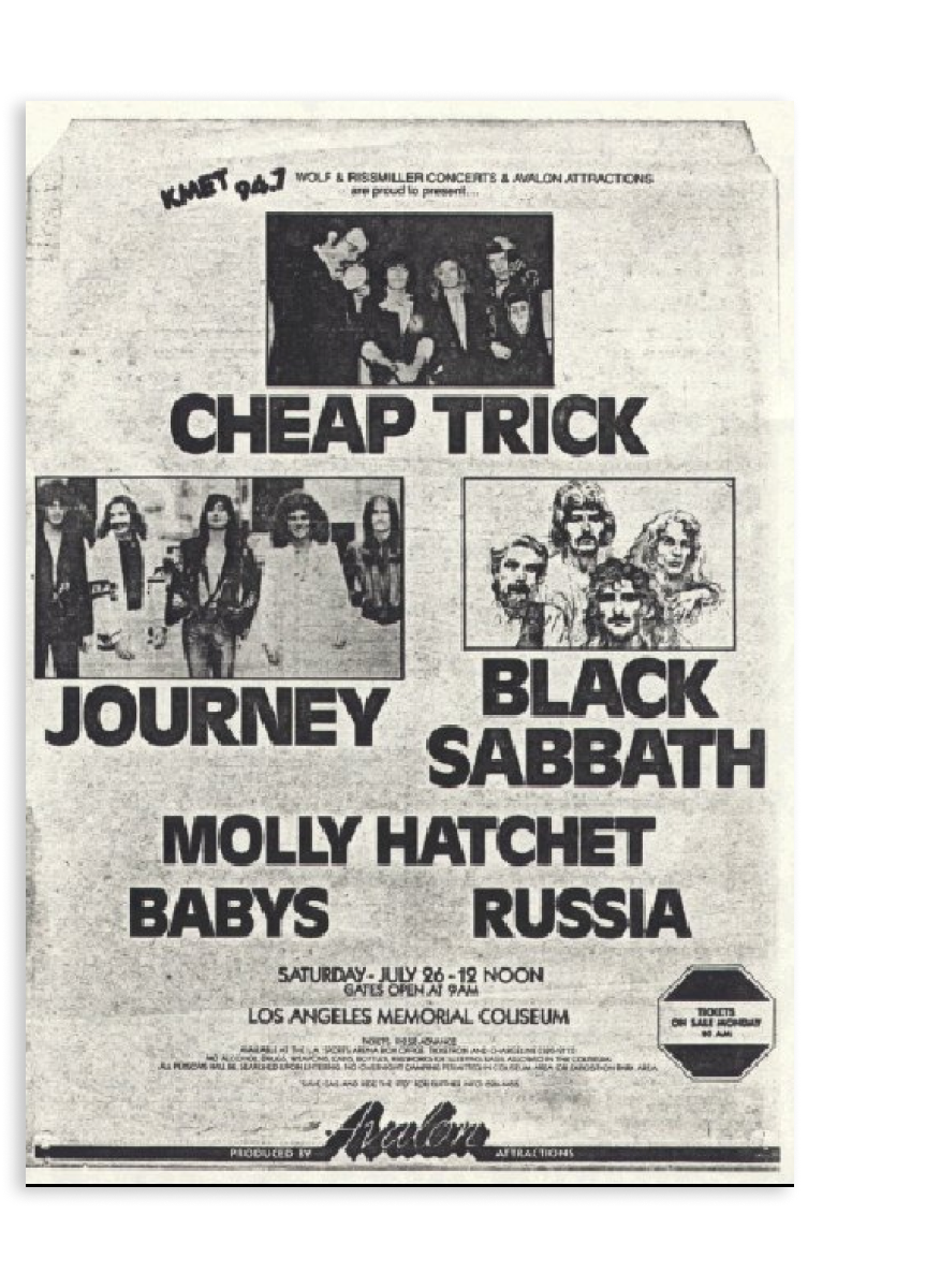 Summer Blowout with Journey, Black Sabbath and Cheap Trick